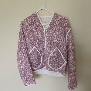 Pink Floral Quilted Jacket